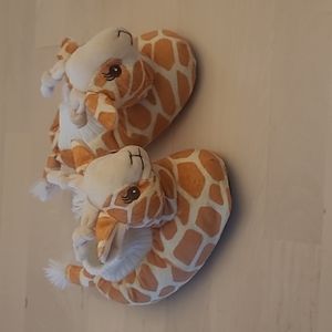 NWOT Yankee Toybox Giraffe Kids Slippers Toddler Size 7-8